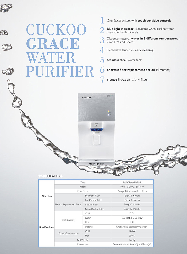 Cuckoo Water Purifier Review : Cuckoo EPIC Water Purifier - The cuckoo